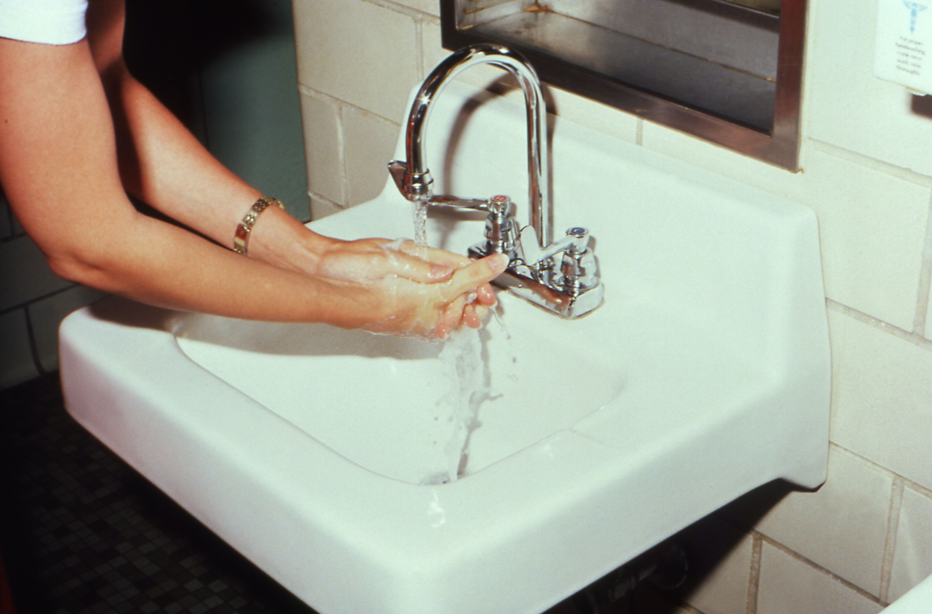 Hands in sink